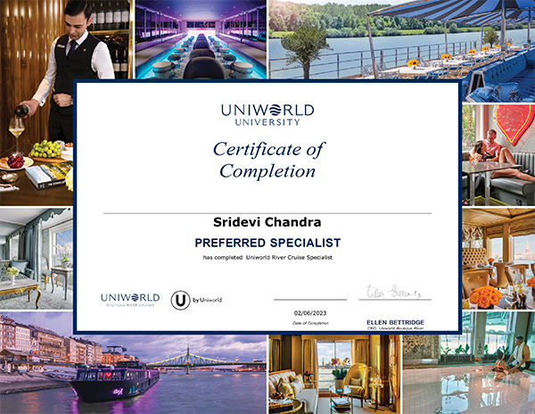 Uniworld 2023 Certificate Uniworld 2023 Certificate